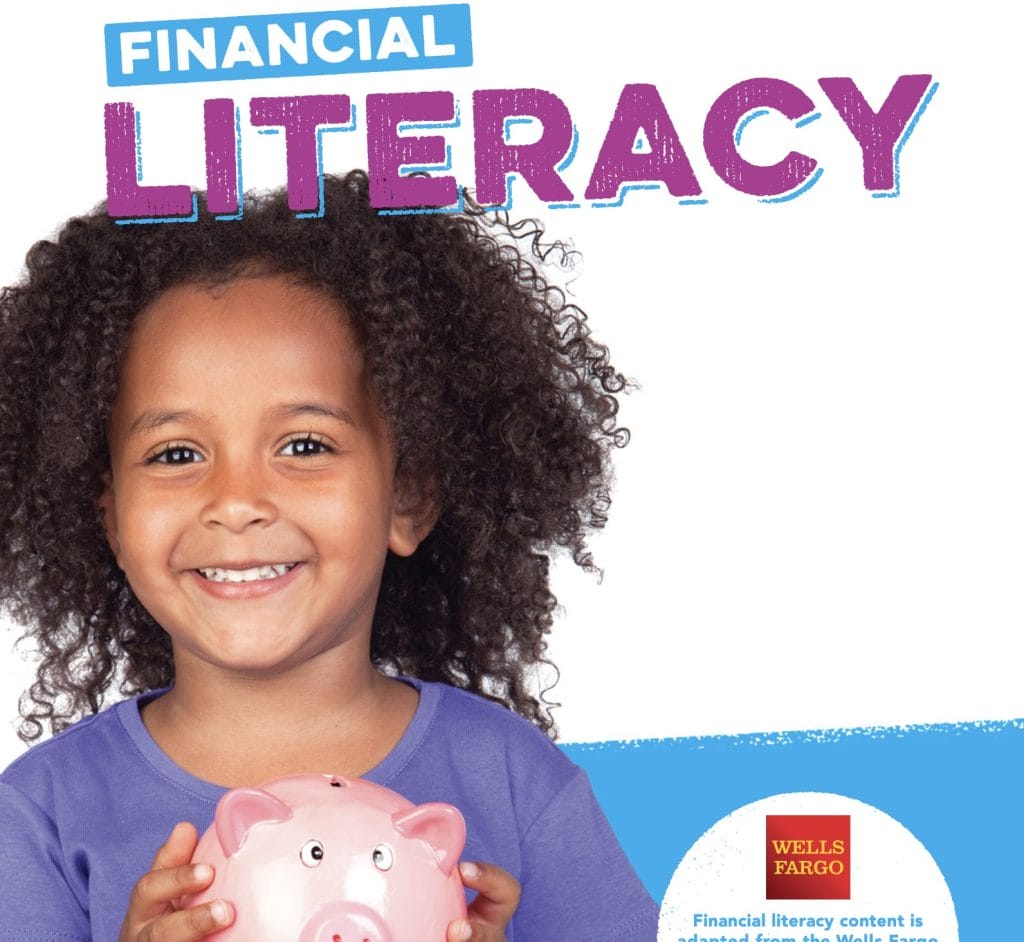 Financial Literacy, young girl holding a piggy bank