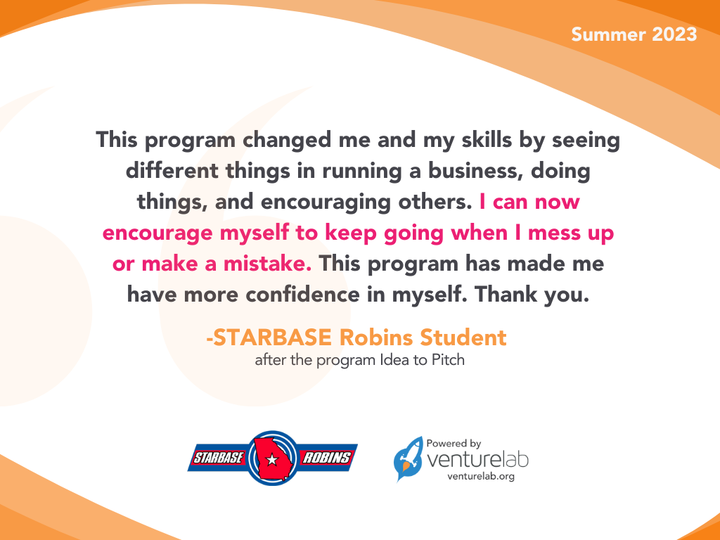 VentureLab Starbase Robins student impact