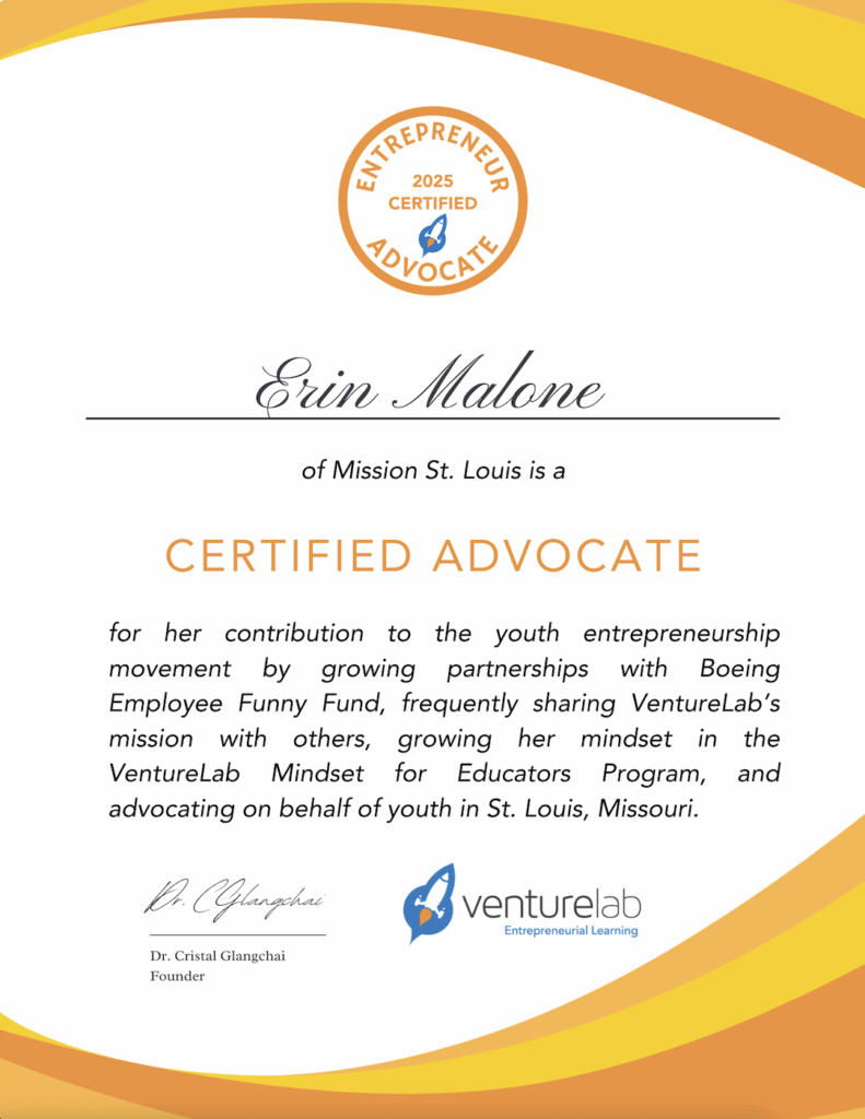 Erin Malone VentureLab Certified Advocate