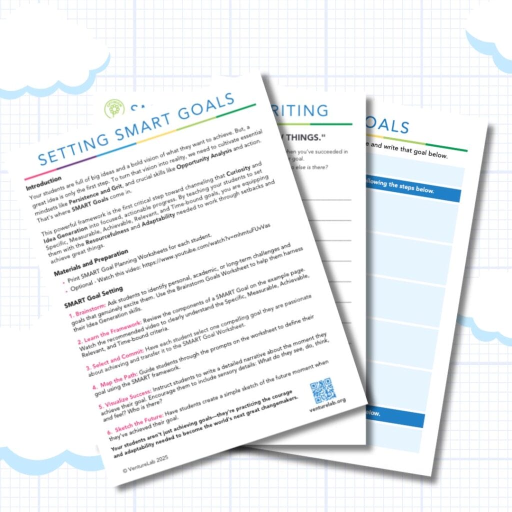 Goal Setting for students thumbnail of workbook pages